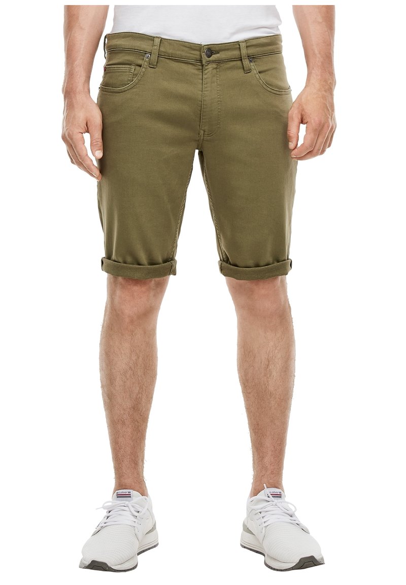 Herren Skinny Fit | s.Oliver BERMUDA Jeans Shorts olive/dunkelgrün - OC74350 Herren Skinny Fit | s.Oliver BERMUDA Jeans Shorts olive/dunkelgrün - OC74350