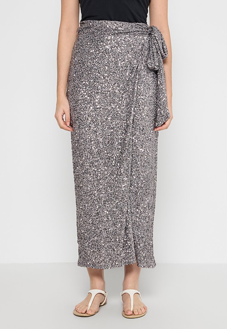 Never Fully Dressed Wikkelrok grijs Never Fully Dressed Wikkelrok grijs