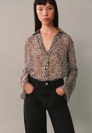Mango Bluza z gumbi - brown