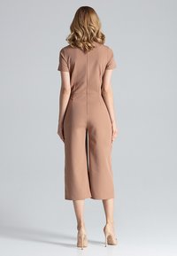Figl JUMPSUIT WITH WIDE LEGS 7/8 - Jumpsuit - brown