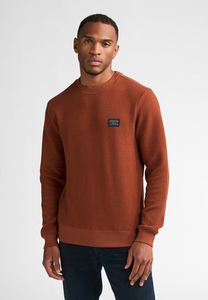 Petrol Industries, TEXTURED CREW NECK SWEATER IRONWALL - Sweatshirt - copper orange