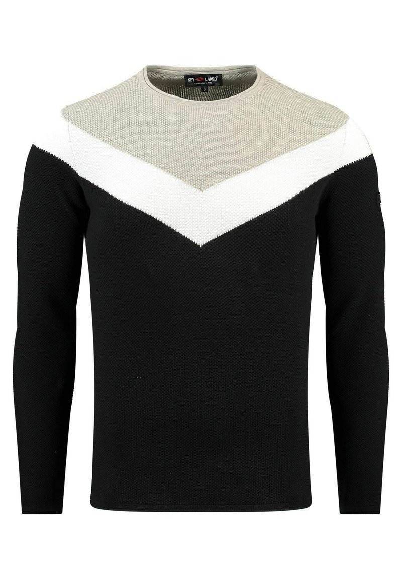 Key Largo MST RÜDIGER ROUND - Strickpullover - silber