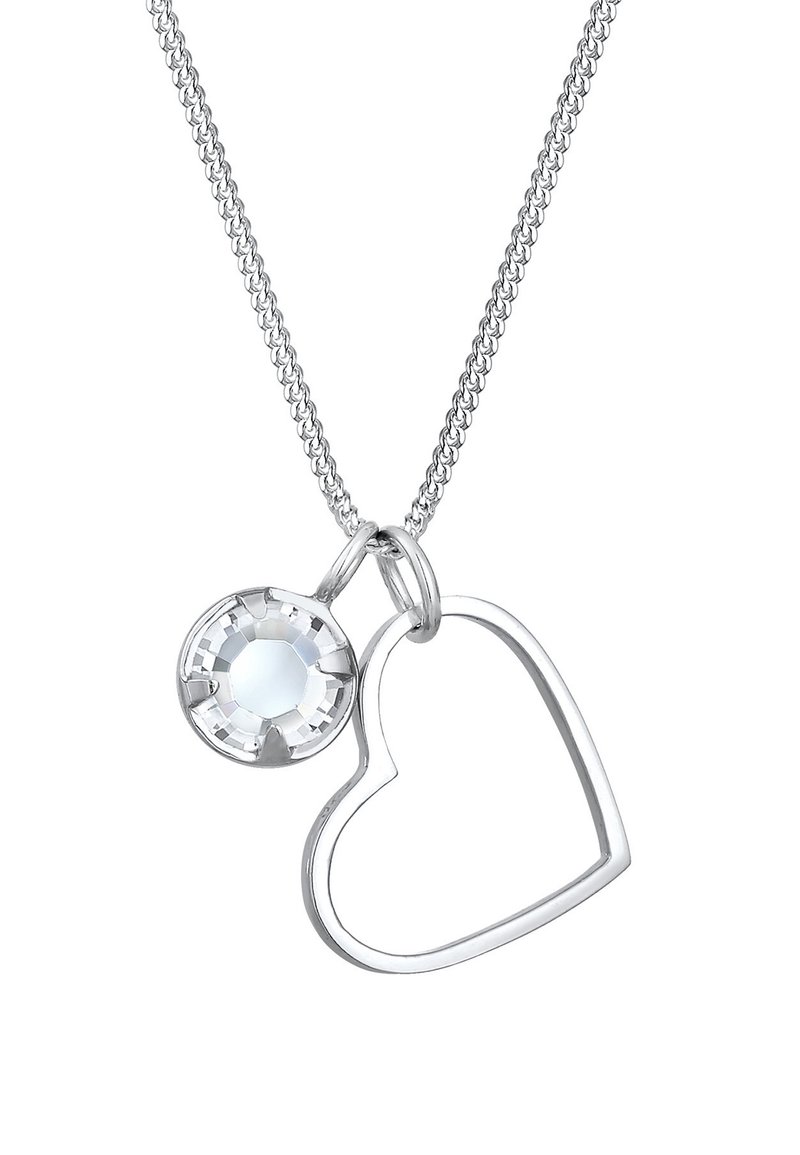 Elli Halsketting Dames plaat hanger ster met zirkonia