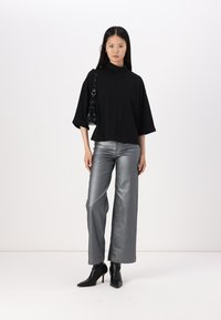 JDY JDYGEGGO LIFE 3/4 HIGHNECK JRS DIA - Camicetta - black