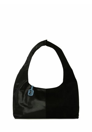 OVAL SHOULDER WITH TRIM - Käekott - black