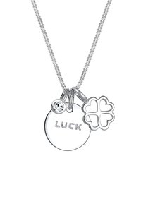 Elli SPARKLING LUCKY CLOVER - MIT KRISTALLEN VON SWAROVSKI® - Halsband - silver-coloured