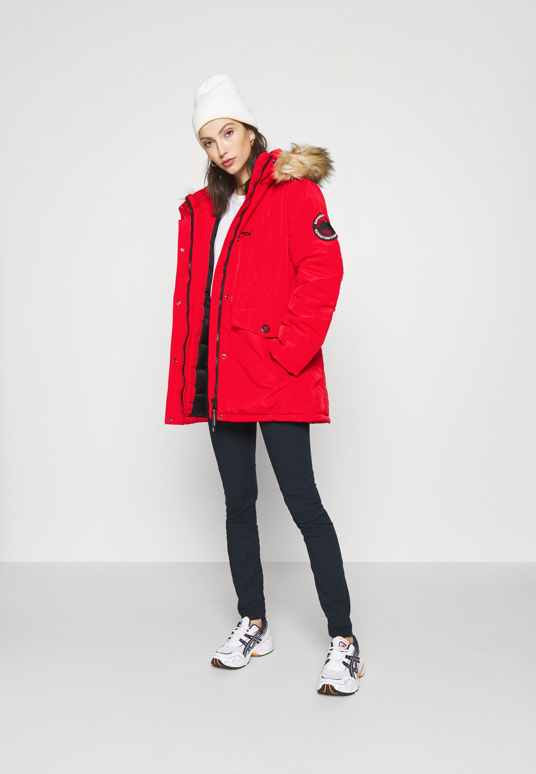 superdry red parka