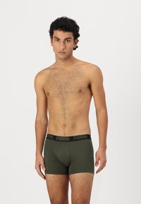 Puma MEN EVERYDAY 4 PACK  - Boxer alsónadrág - green/yellow/black