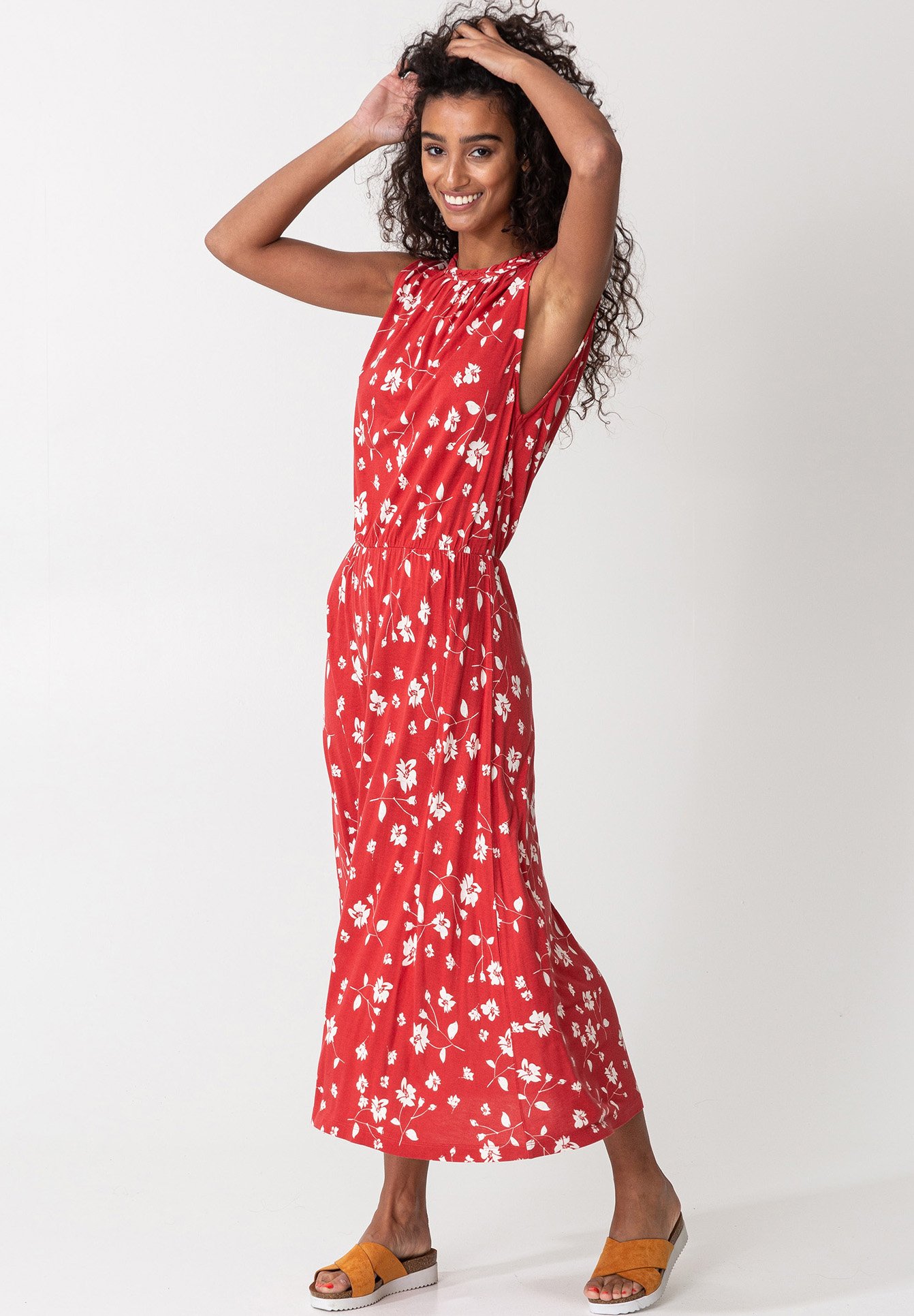 Indiska Karla Freizeitkleid Red Rot Zalando De 