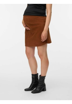 HOHE TAILLE KURZER - Minijupe - cambridge brown