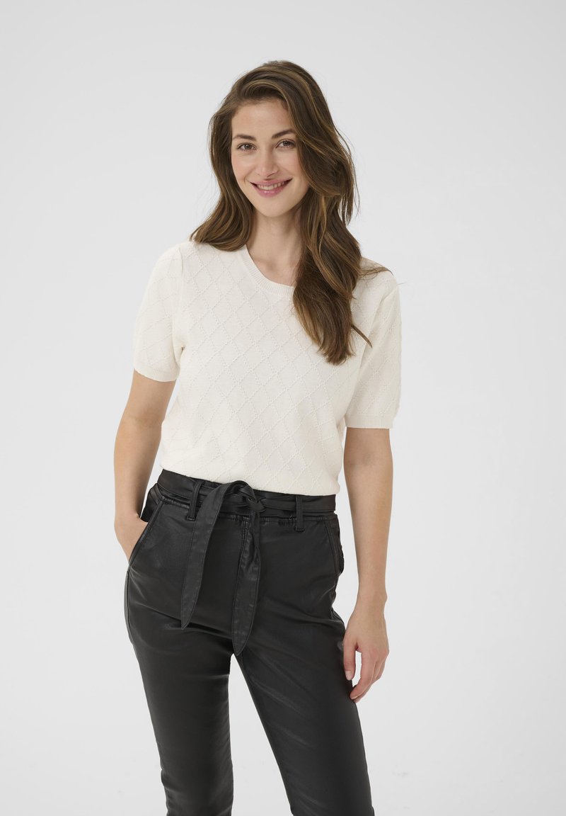 Cream HANIS - T-shirt med print - snow white