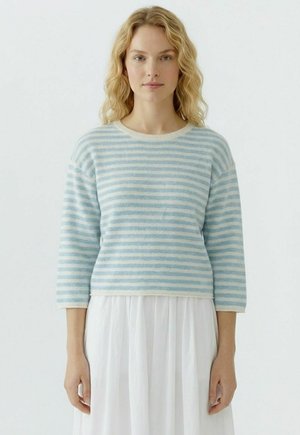 Strickpullover - offwhite blue