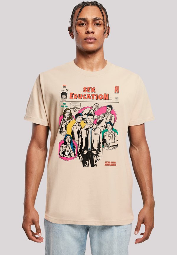 SEX EDUCATION MAGAZINE COVER NETFLIX TV SERIES - T-Shirt print - sand