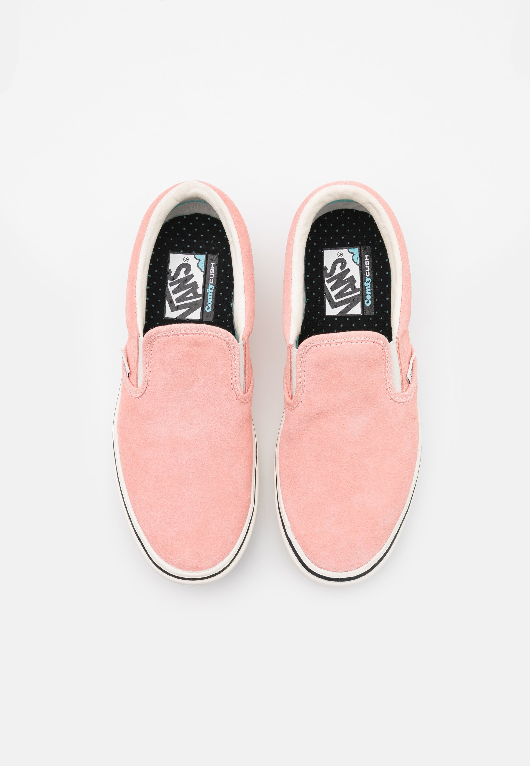 peach slip ons