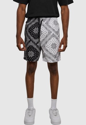 Karl Kani SMALL SIGNATURE PAISLEY BLOCK RESORT - Pantalon de survêtement - black white