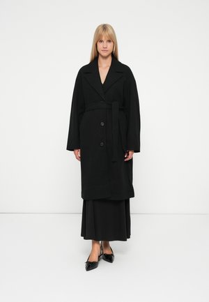 VICLAUDIA LONG COAT  - Klassisk kåpe / frakk - black beauty