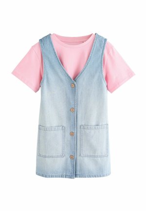 REGULAR FIT - PINAFORE SET - Robe en jean - blue pink