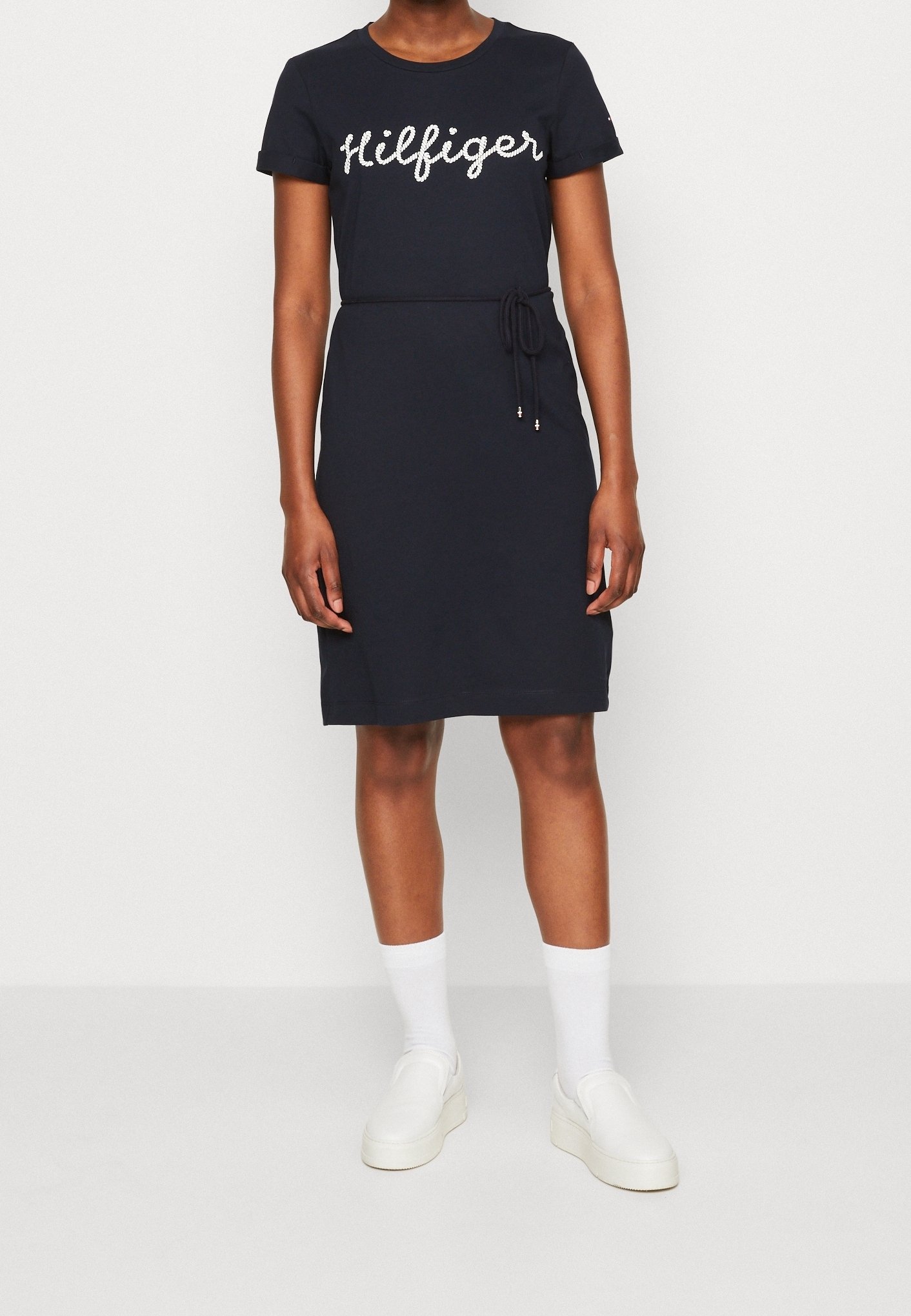 Tommy Hilfiger Jersey dress - dark blue - (Pre-owned) - Zalando.ie