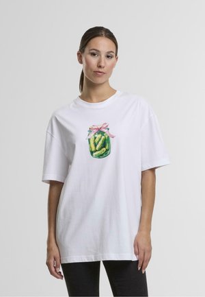 GURKEN GLAS BOYFRIEND  - Print T-shirt - white
