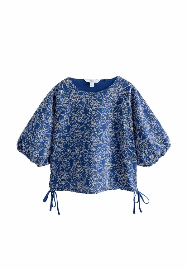 PUFF SLEEVE CORNELLI DETAIL DRAWSTRING  - T-Shirt print
