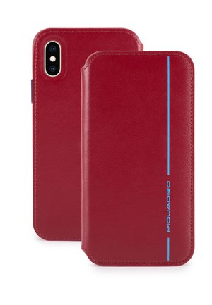 Piquadro COVER IN PELLE RIMB.TA CON PATTA IPHONE ® X E XS - Étui à portable - red