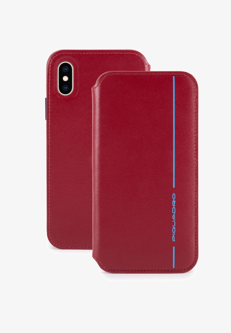 Piquadro COVER IN PELLE RIMB.TA CON PATTA IPHONE ® X E XS - Funda para móvil - red