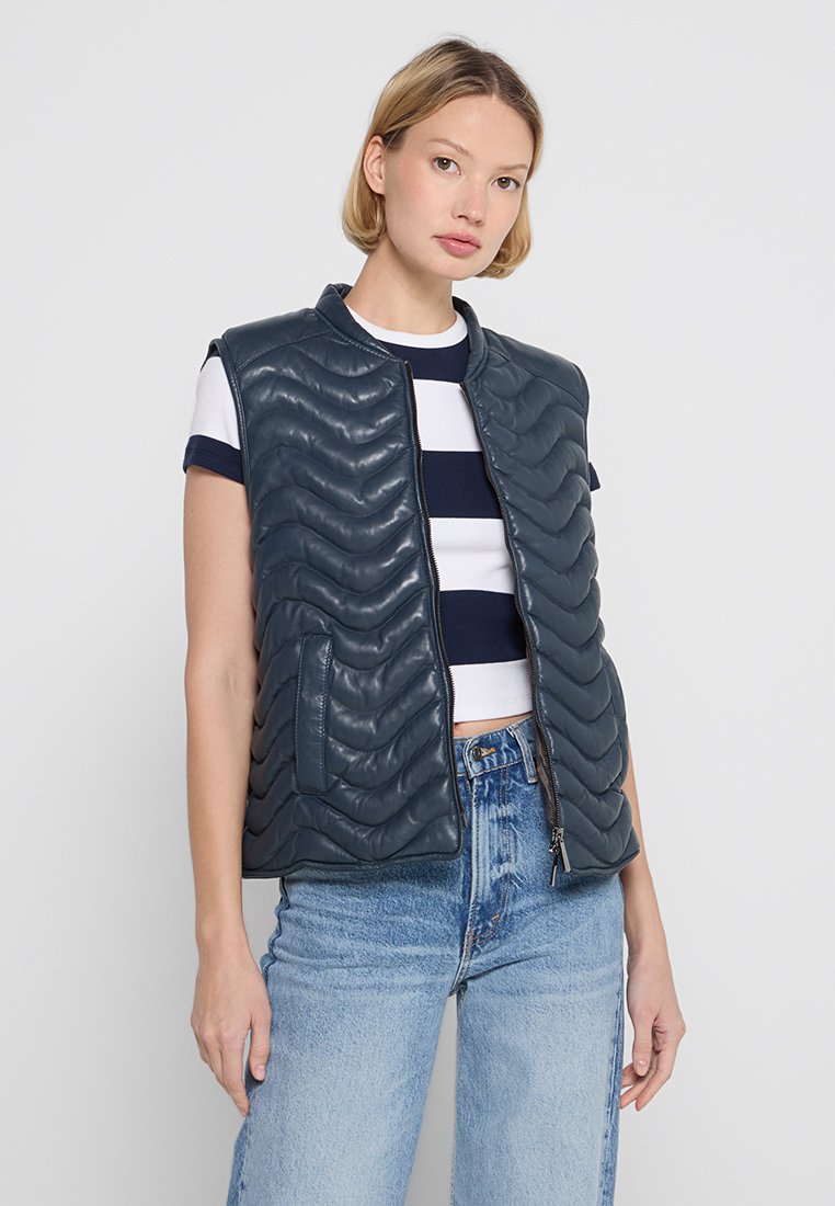 Oakwood Leren jas petrol Oakwood Leren jas petrol