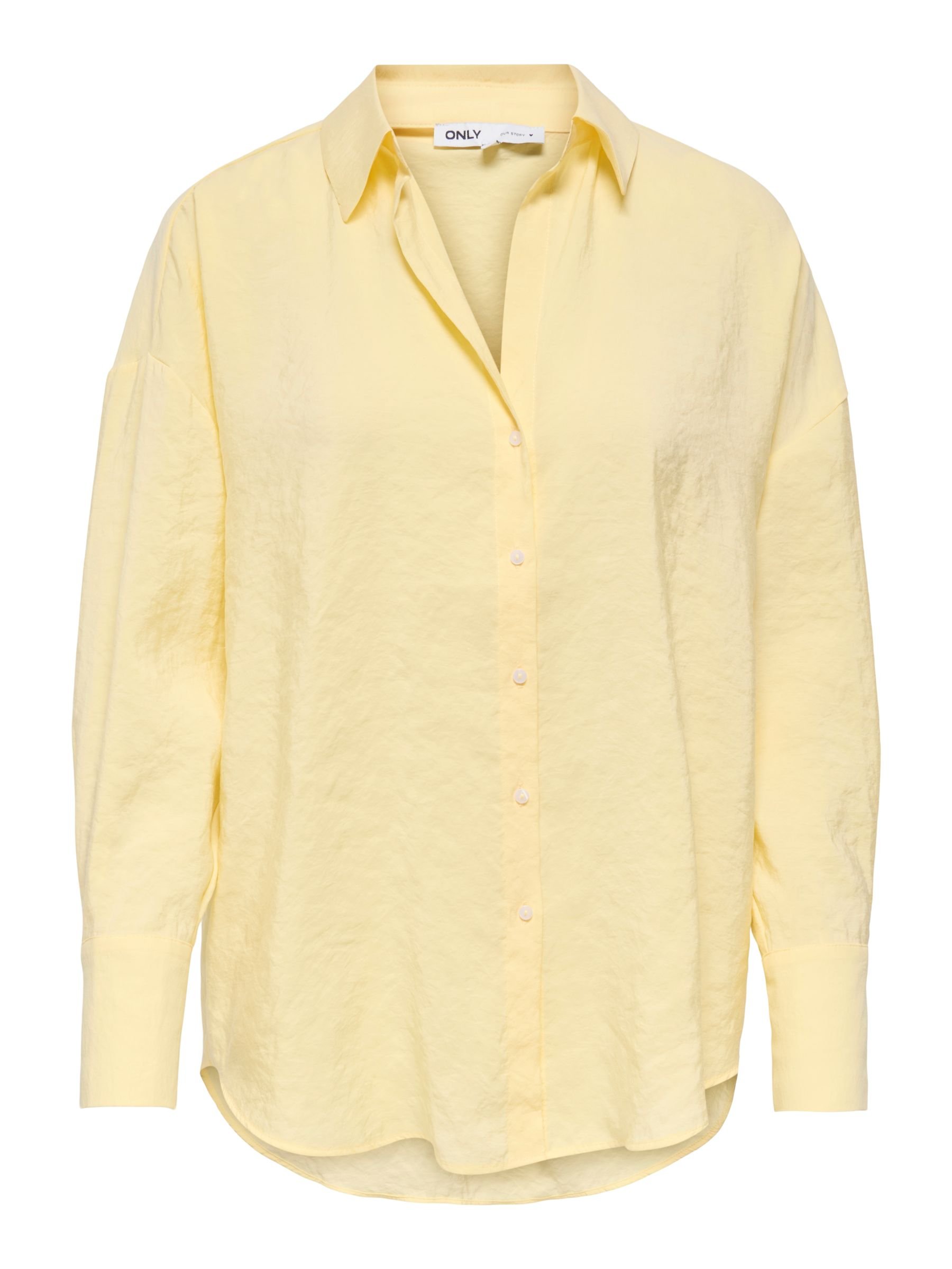 ONLY ONLZAZIMA LOOSE - Button-down blouse - double cream/yellow