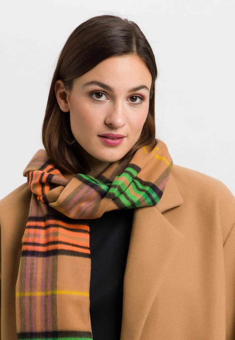 Écharpe FRAAS Cashmink 56x200 Cm - Plus Douce Que Le Cachemire, Fabriquée En Allemagne - Écharpe à Carreaux Pour Femme Et Homme, Pour L'automne Et L'hiver