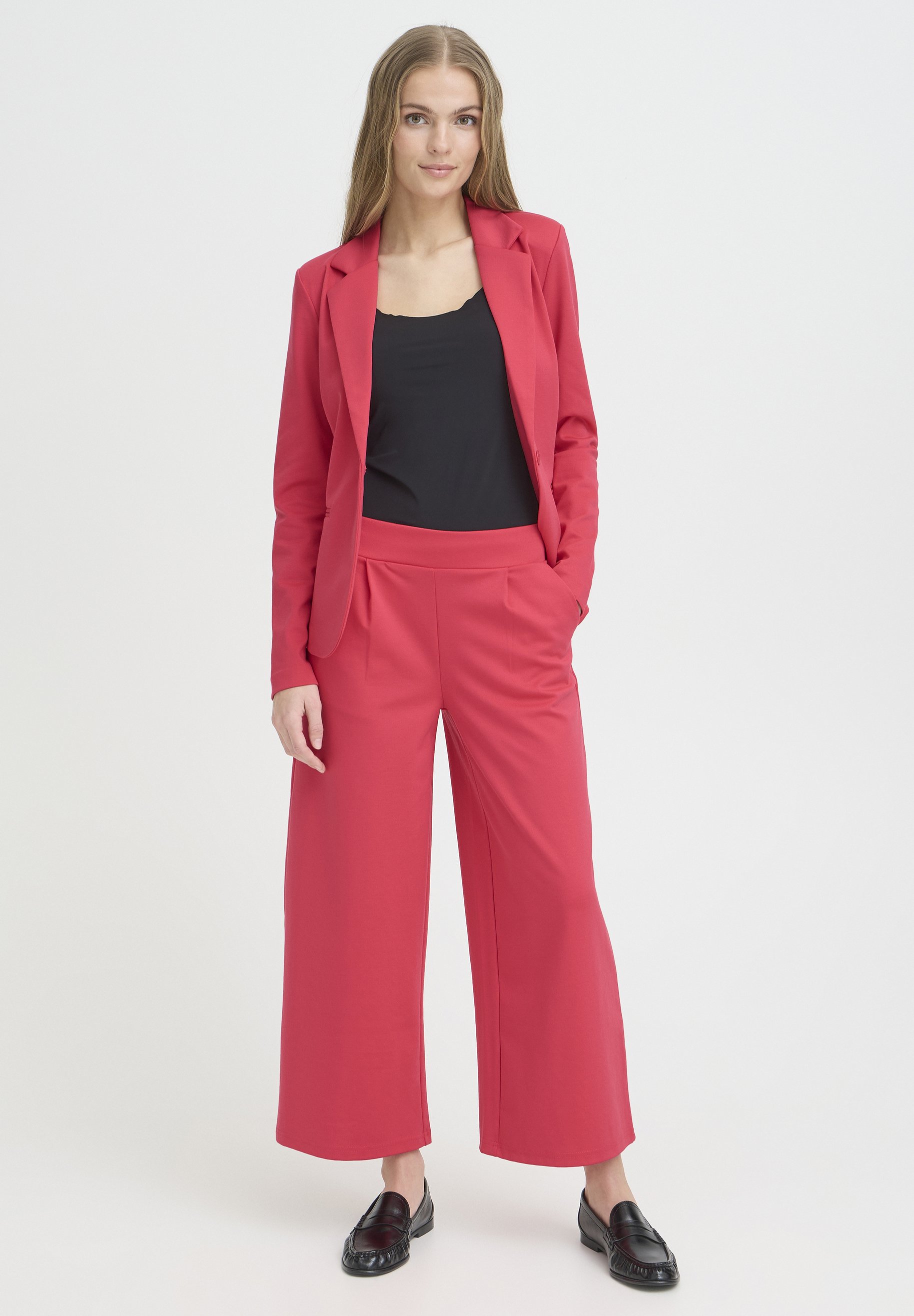 ICHI IHKATE SUS WIDE PA - Trousers - azalea/coral - Zalando.ie