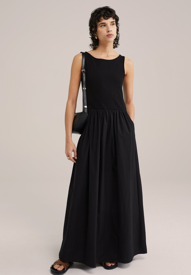 WE Fashion Stickad klänning - black