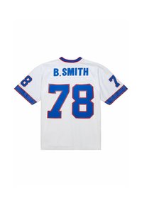 Maillot blanc avec des accents bleus. Présente "B. SMITH" et le num éro "78" en grandes lettres bleues au dos. Manches courtes avec des bordures rouges et bleues.