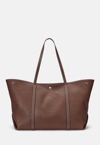 Lauren Ralph Lauren PEBBLED LEATHER LARGE EMERIE TOTE BAG - Weekend bag - dark mahogany