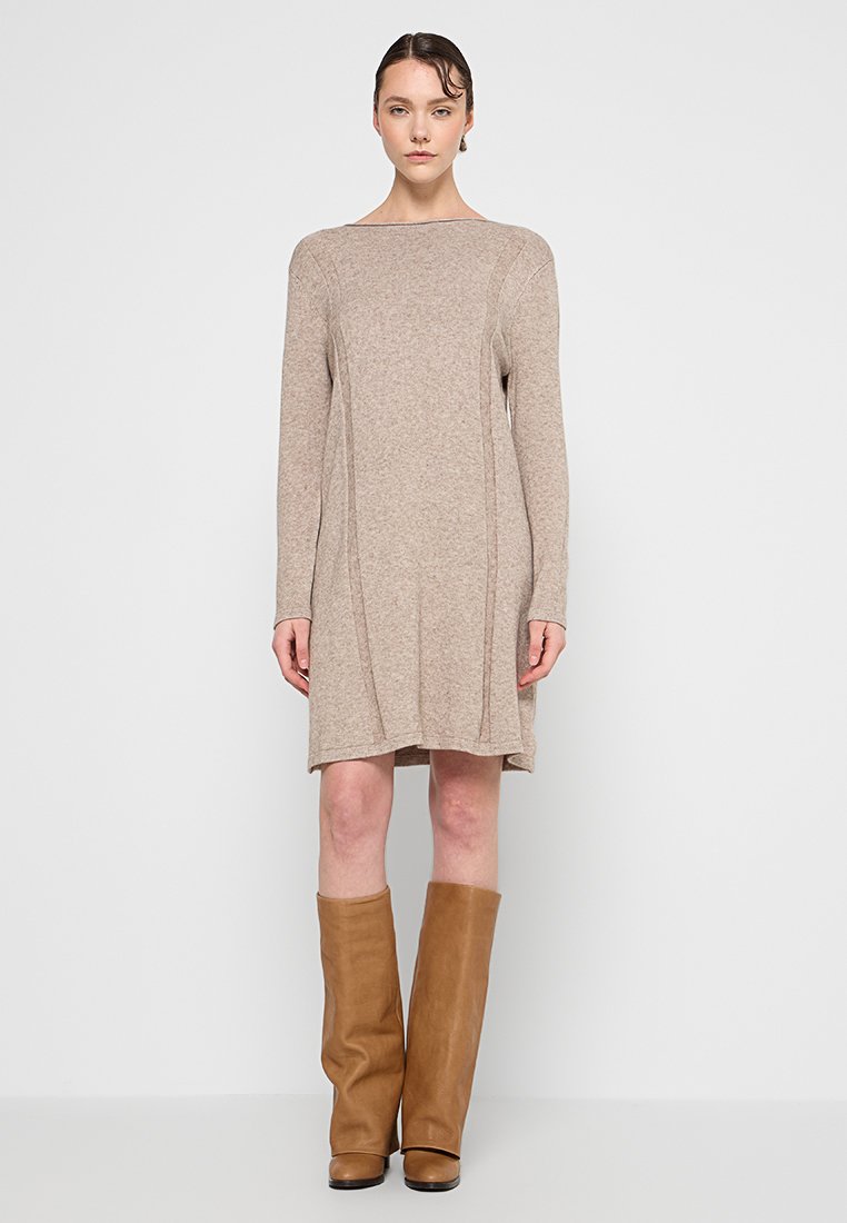 Apart Gebreide jurk bruin