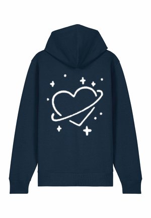 SATURN  BACK EMBROIDERY - Felpa con zip - dark blue