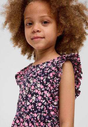 s.Oliver FLORALEM - Jerseykleid - navy