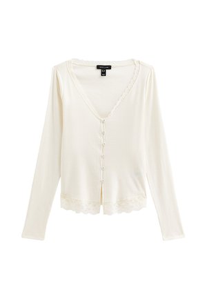 New Look, V-NECK BUTTON FRONT - Cardigan - off white