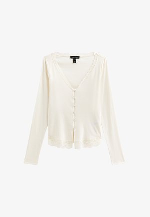 New Look, V-NECK BUTTON FRONT - Vest - off white