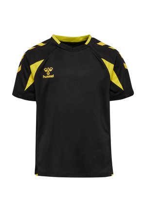 CORE  S/S  - T-shirts print - black blazing yellow