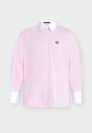 KARL LAGERFELD, IKON STRIPE SHIRT - Chemisier - ikon pink-white stripes