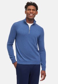 FALKE LUXURY CLASSIC HALFZIP - Strickpullover - bluestone
