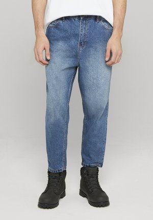 Urban Classics CROPPED TAPERED  - Blugi conici - middeepblue