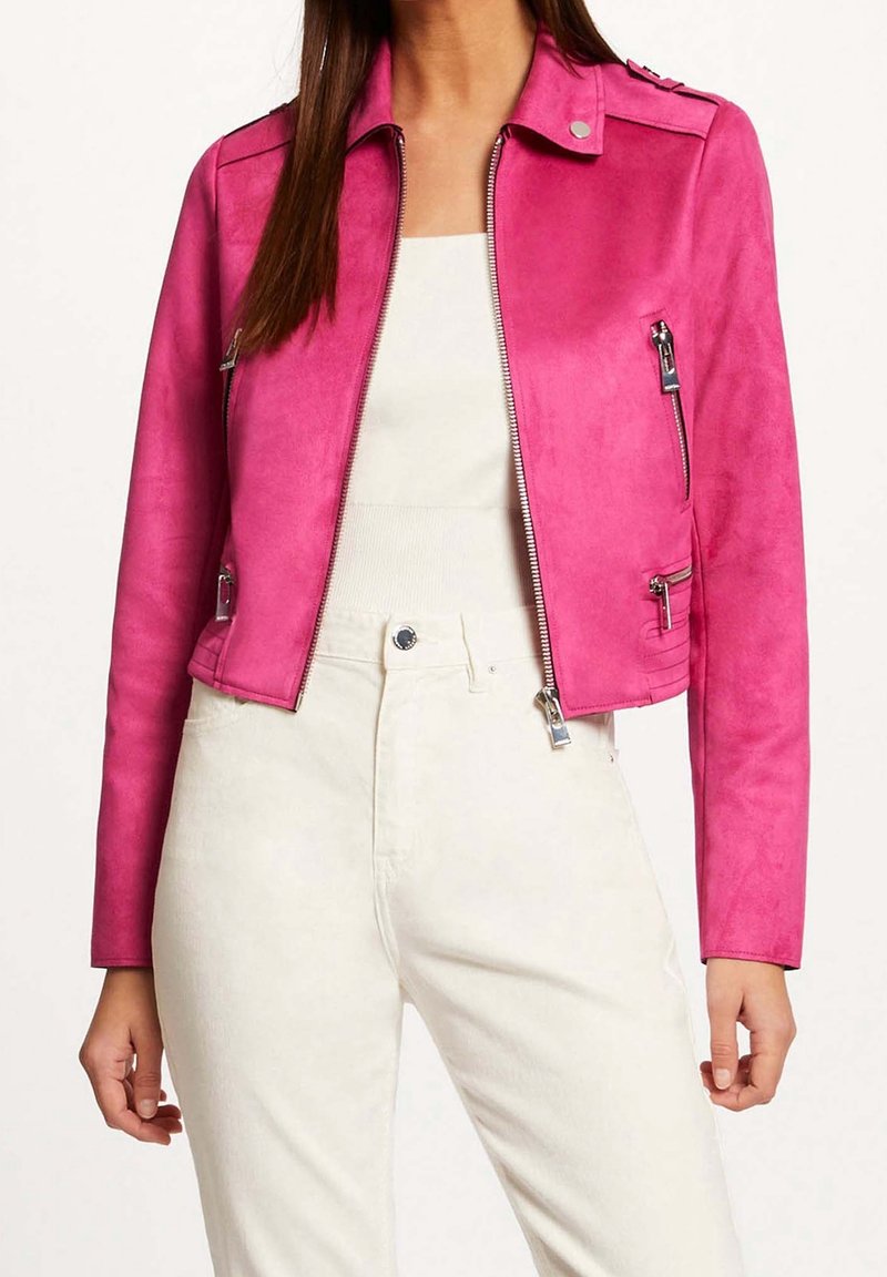 Morgan Bunda z umělé kůže - mottled pink