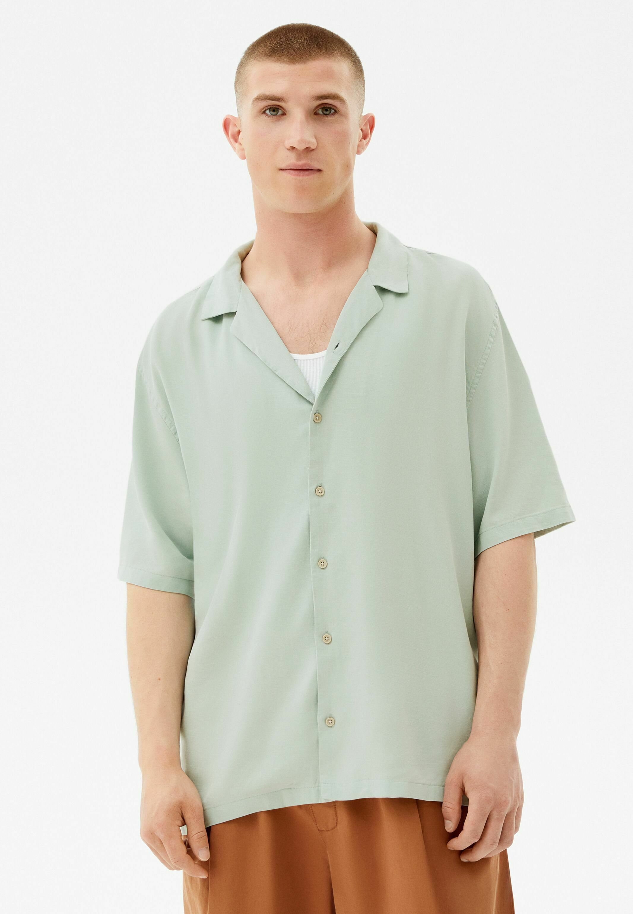 Bershka SHORT SLEEVE - Shirt - dark 