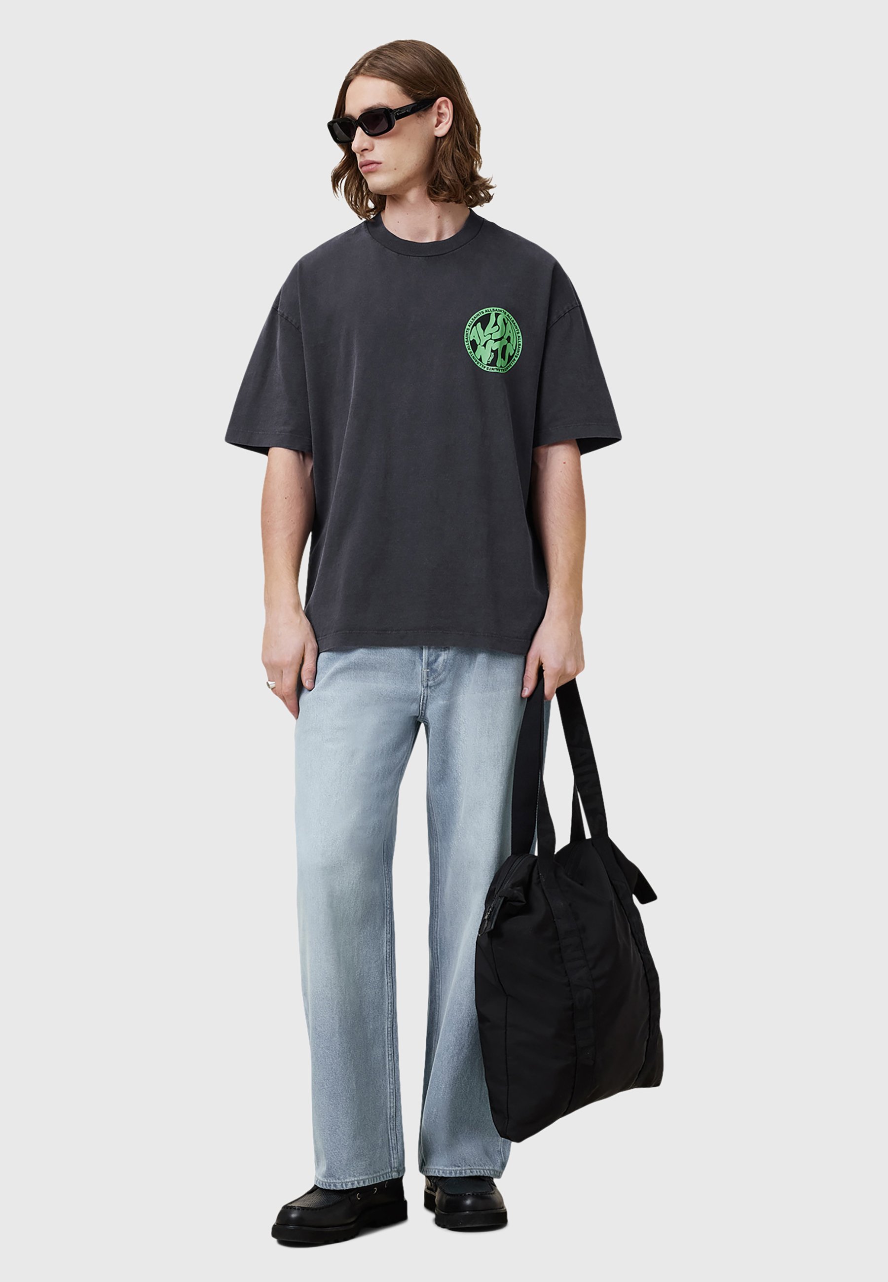AllSaints - T-shirt z nadrukiem/czarny - Zalando.pl
