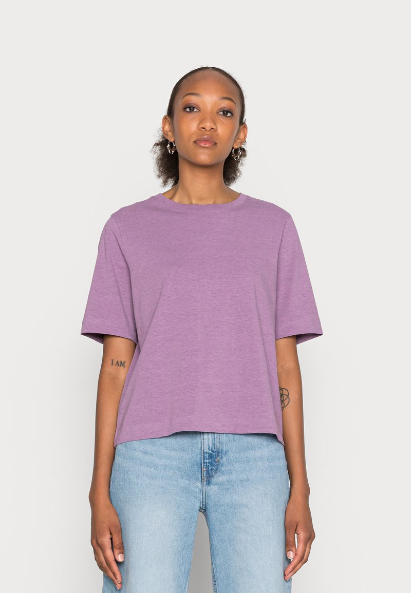 Weekday PERFECT BOXY - T-shirt básica - purple melange