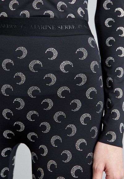 MARINE SERRE MOON  - Tamprės – kelnės - black strass