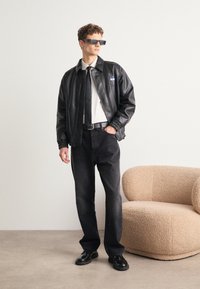 HUGO NATE - Baggy Jeans - dark grey