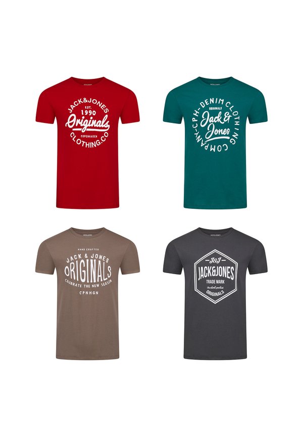 4 PACK - PRINT T-SHIRT - JJLINO - T-Shirt print - pack