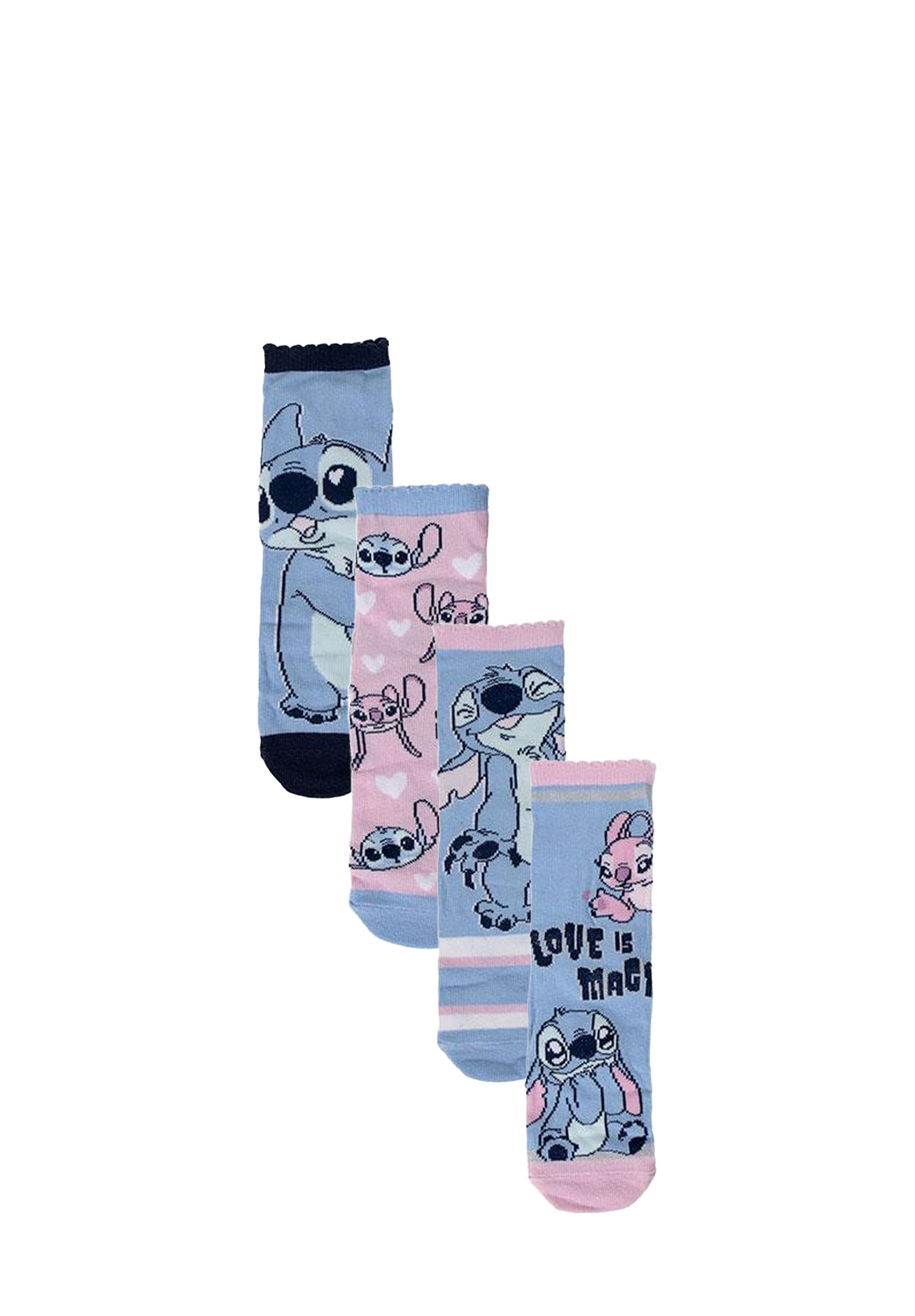 Pack De Chaussettes Fille Lilo Et Stitch - Coton Taille 27/30, Neuves Avec étiquettes